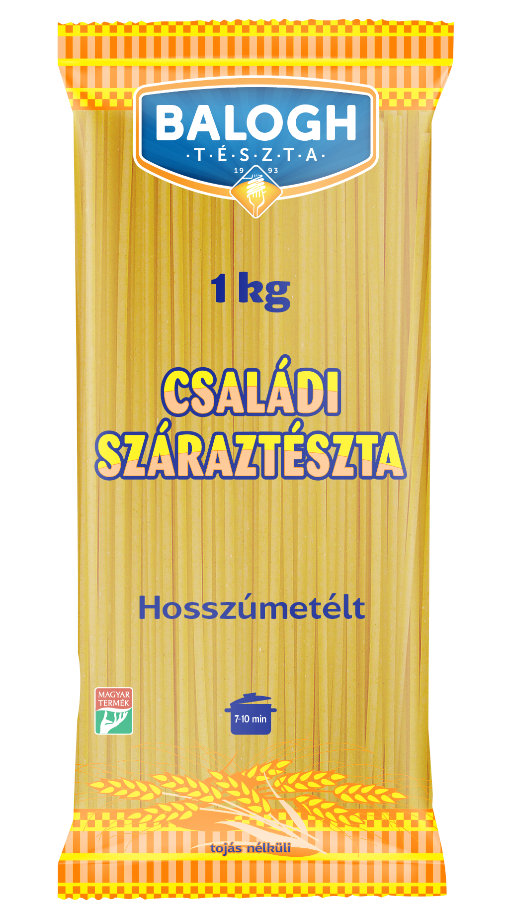 Balogh családi tojásnélküli száraz tészta "Hosszúmetélt" 1 kg