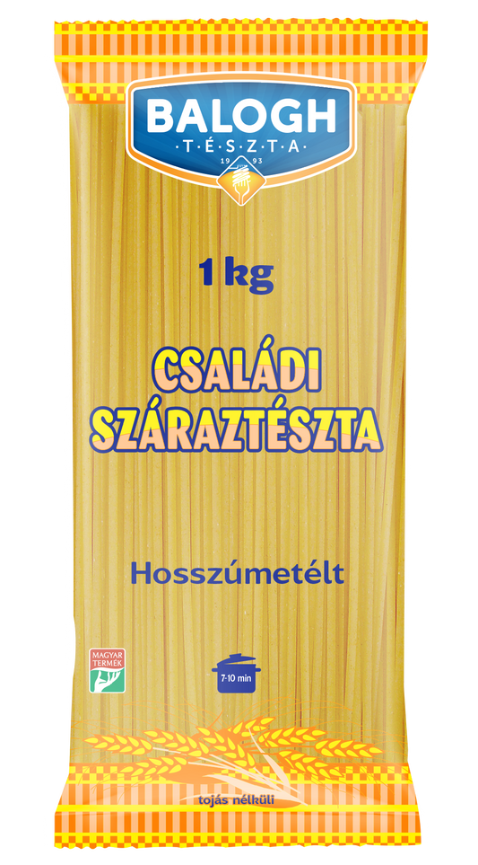 Balogh családi tojásnélküli száraz tészta "Hosszúmetélt" 1 kg