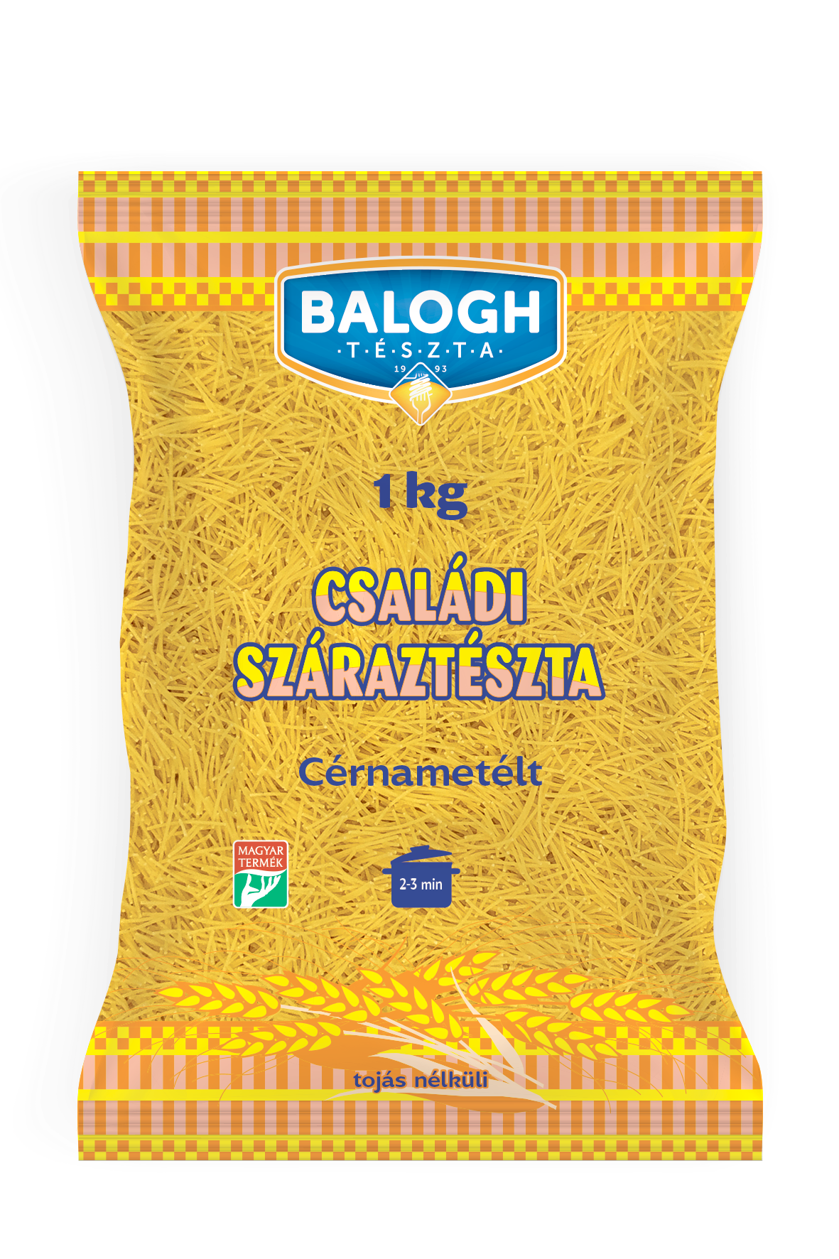 Balogh családi tojásnélküli száraz tészta "Cérnametélt" 1 kg