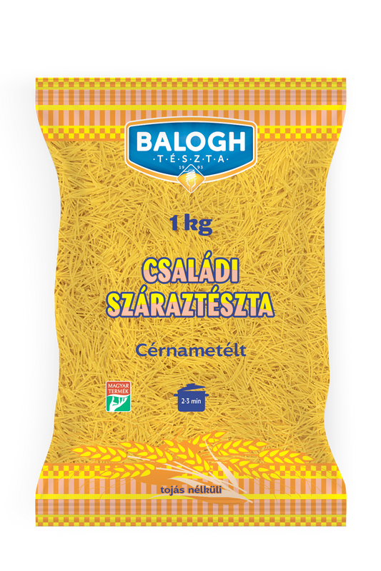 Balogh családi tojásnélküli száraz tészta "Cérnametélt" 1 kg