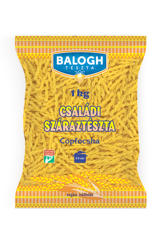 Balogh családi tojásnélküli száraz tészta "Copfocska" 1 kg
