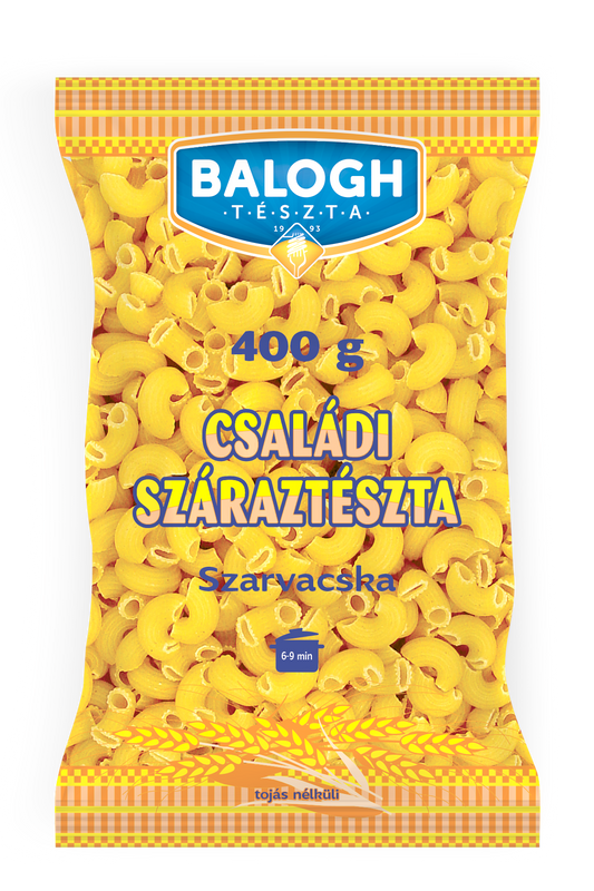 Balogh tojásnélküli száraz tészta "Szarvacska"