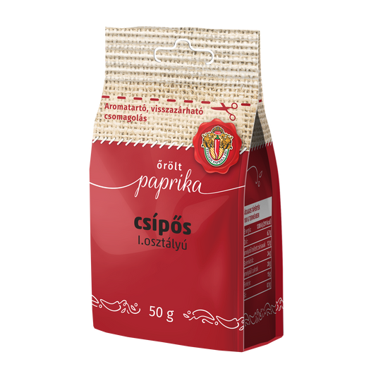 Őrölt paprika I. osztályú CSÍPŐS 50g
