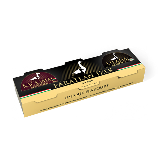 Páratlan Ízek 3x50g  2 db Libamáj- és 1 db Kacsamájpástétom