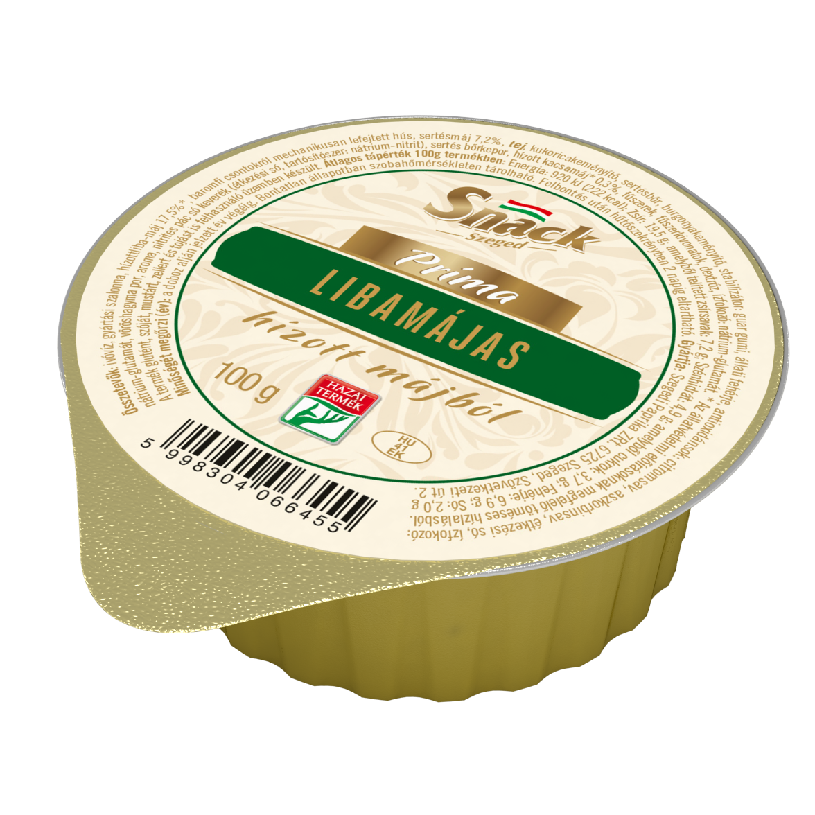 Libamájas hízott májból 100g