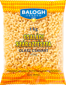 Balogh családi tojásnélküli száraz tészta "Cavatappi" 1 kg